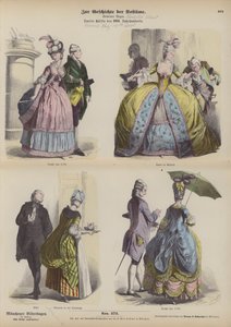 Trajes alemanes, segunda mitad del siglo XVIII (grabado coloreado) de German School