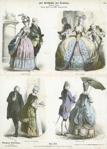 Trajes alemanes, segunda mitad del siglo XVIII de German School