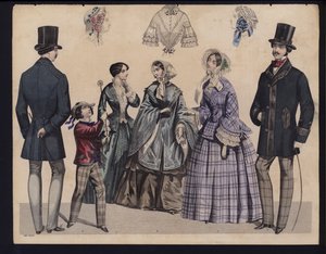 Placa de moda alemana, mediados del siglo XIX de German School
