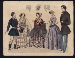 Placa de moda alemana, mediados del siglo XIX de German School