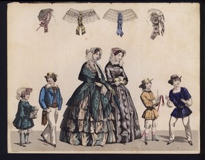 Placa de moda alemana, mediados del siglo XIX de German School