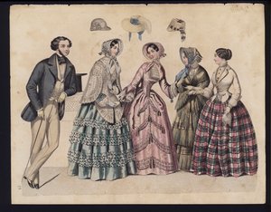 Placa de moda alemana, mediados del siglo XIX de German School