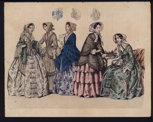 Placa de moda alemana, mediados del siglo XIX de German School