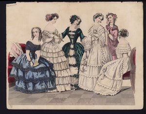 Placa de moda alemana, mediados del siglo XIX de German School