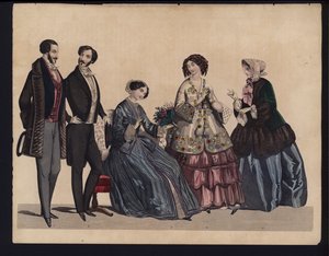 Placa de moda alemana, mediados del siglo XIX de German School