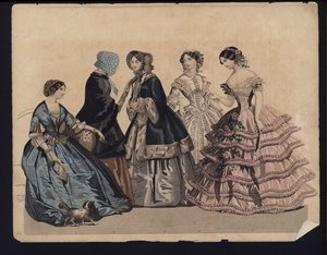 Placa de moda alemana, mediados del siglo XIX de German School