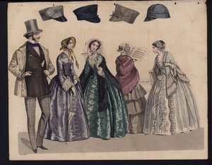 Placa de moda alemana, mediados del siglo XIX de German School