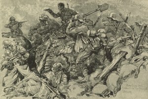Tropas alemanas atacando la línea del frente francesa de German School