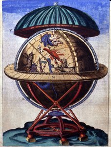 Globus magnus oricalchicus en “Astronomiae instituatae machanicia” de Tycho Brahe (1546 - 1601), Wandsbeck de German School