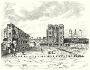 Palacio de Hampton Court, Richmond upon Thames (grabado) de German School