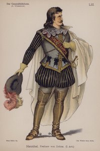 Hannibal, Freiherr von Dohna, de El Generalfeldoberst de Ernst von Wildenbruch (litografía a color) de German School