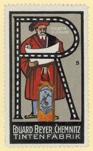 Hans Holbein el Joven, artista alemán (litografía en color) de German School
