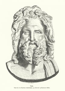 Cabeza de Zeus, dios griego antiguo de German School