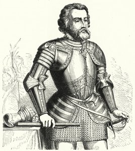 Hernán Cortés, conquistador español de German School