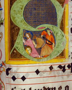 Inicial historiada S con la decapitación de San Juan Bautista, del Gradual de Friedrich Zollner de Langenzenn, 1439-42 de German School