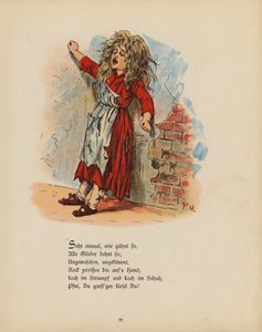 Ilustración para Die Struwwel-Liese (litografía en color) de German School