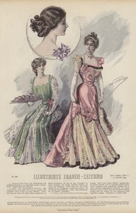 Ilustración para Illustrirte Frauen-Zeitung (litografía a color) de German School