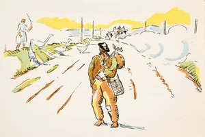 Ilustración de Styl, pub.1922 (pochoir print)