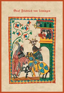 Ilustración de un cancionero medieval de German School