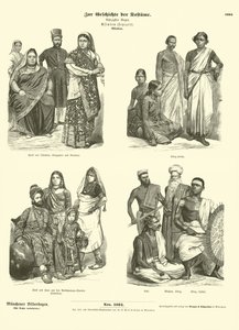 Trajes indios, finales del siglo XIX de German School