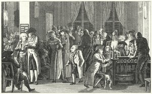 Interior de la cafetería de Richter en Leipzig, c1800 de German School