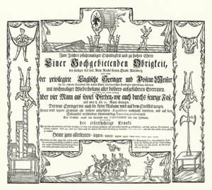 Invitación a un espectáculo público en Núremberg (grabado)