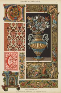 Renacimiento Italiano, Iluminación, Tejido y Mosaico de Mármol de German School