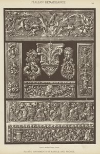 Renacimiento Italiano, Ornamentos Plásticos en Mármol y Bronce de German School