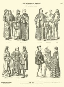 Trajes italianos, siglo XV de German School