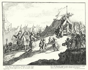 Jacobo II de Inglaterra pasa la noche del 15/16 de noviembre de 1688 en la cabaña de un pobre pescador de German School