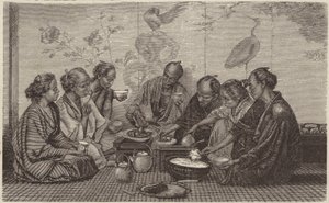 Comida japonesa (grabado) de German School