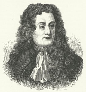 Jean de la Fontaine, fabulista francés (grabado) de German School