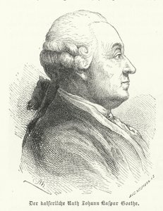 Johann Caspar Goethe, padre del autor alemán Johann Wolfgang von Goethe (grabado) de German School