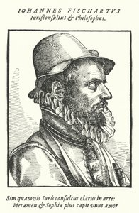 Johann Fischart, satírico y publicista alemán (grabado) de German School