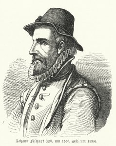 Johann Fischart, escritor y satírico alemán (grabado) de German School