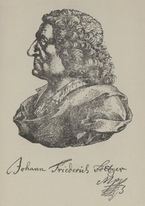 Johann Friedrich Boettger, alquimista alemán (litografía) de German School