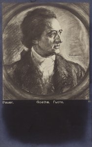 Johann Wolfgang von Goethe (1749-1832), poeta, novelista y dramaturgo alemán (litografía) de German School
