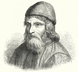Johannes Trithemius, abad benedictino y polímata alemán (grabado) de German School