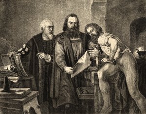 John Faust (c.1400-66) John Gutenberg (1400-68) y Peter Schoeffer (c.1425-1503) de German School