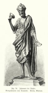 San Juan Bautista, estatua de bronce de Donatello (grabado) de German School