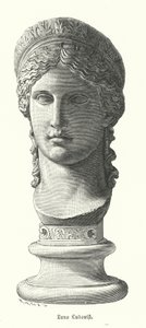 Juno Ludovisi, antigua cabeza colosal romana de mármol que representa a Antonina Menor, hija de Marco Antonio y Octavia Menor, como la diosa Juno