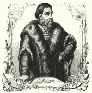 Jurgen Wullenwever, burgomaestre de Lübeck ejecutado como traidor y anabaptista (grabado) de German School