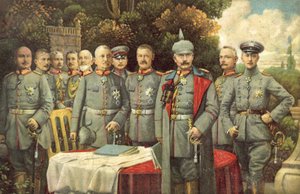 Kaiser Guillermo II de Alemania y sus generales de German School