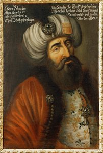 Kara Mustapha Pasha Gran visir turco, almirante de la flota turca, miembro del consejo de los sultanes ... (óleo sobre lienzo)
