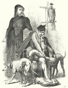 Rey Carlos IX de Francia y su madre, Catalina de Médici de German School