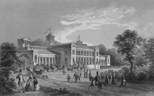 Ópera Kroll, Berlín (grabado en acero) de German School
