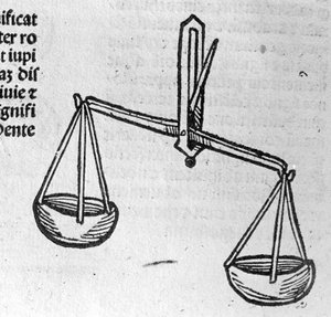La Libra - en Tratado de Johannes Angeli De Magnisconnectionibue annorum revolutionibus ac eorum pefectionibus. Augsburgo, Erhard Ratdolt