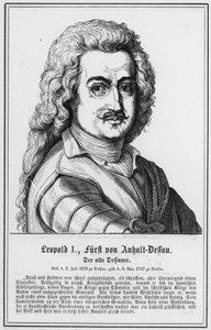 Leopoldo I, Príncipe de Anhalt-Dessau, El viejo Dessauer (grabado) de German School