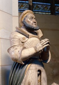 Estatua de alabastro a tamaño natural del Elector Federico el Sabio, en la Iglesia del Castillo, Wittenberg, c.1529-21