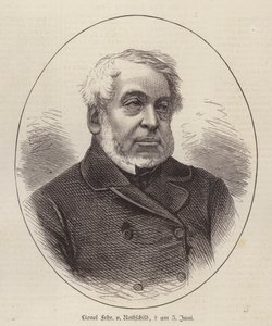 Lionel de Rothschild, banquero, político y filántropo británico (grabado) de German School